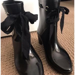 Kate Spade Black Rain Booties